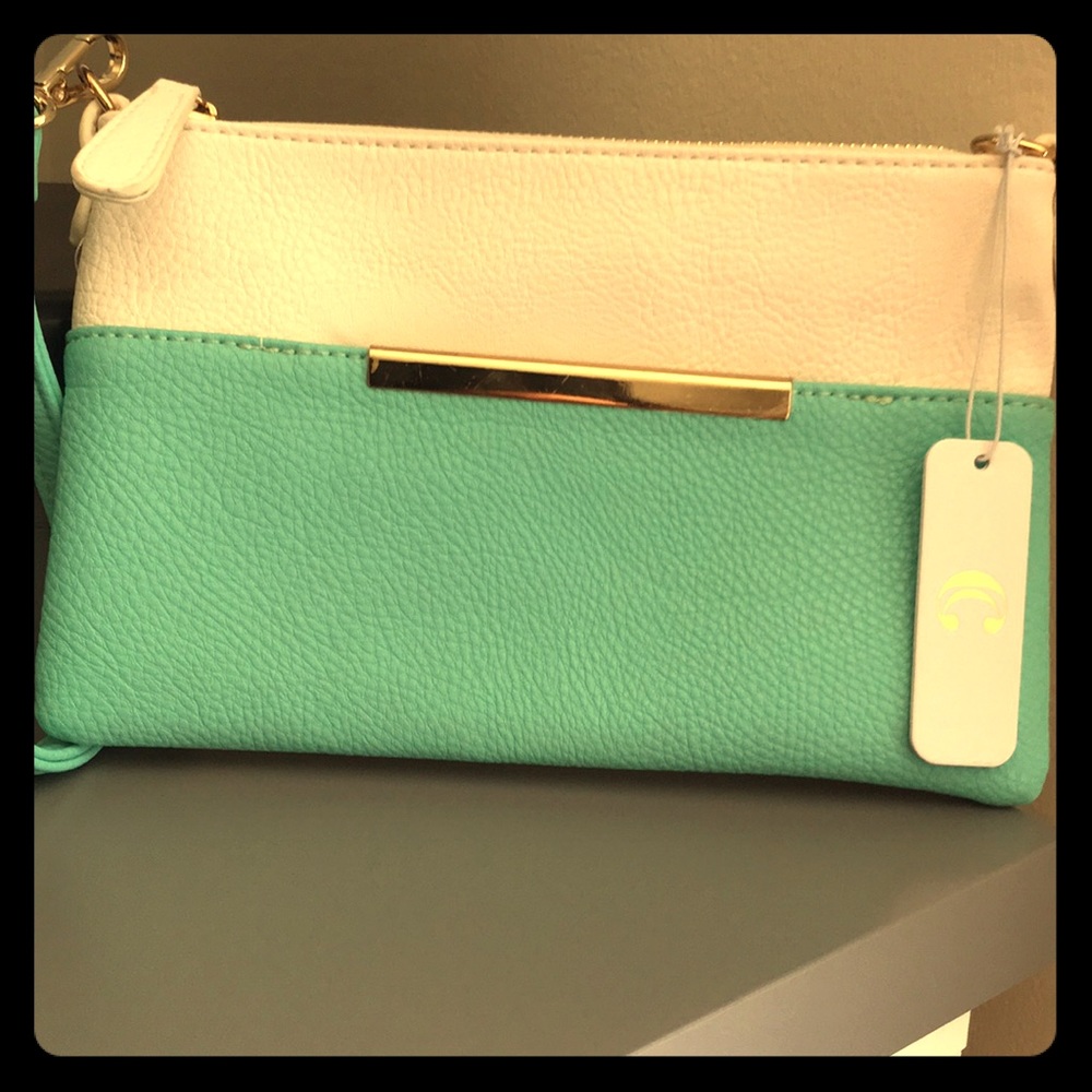 Charming Charlie mint purse. Gold chain included